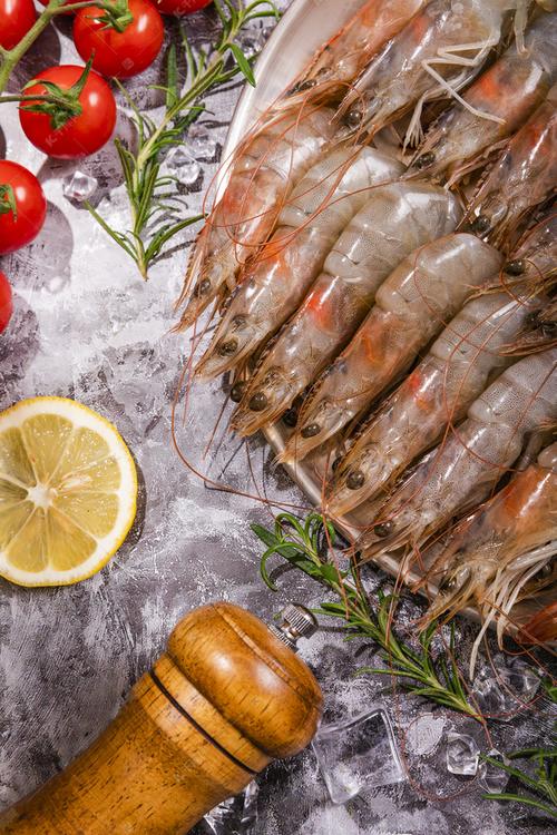 红虾餐饮美食食物海洋海鲜水产摄影图